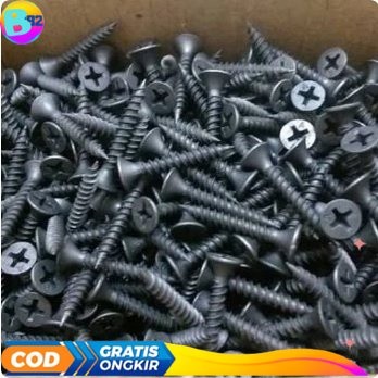 Sekrup 1000pc Mur Baut Skrup Baja Gypsum Gipsum 2cm 3cm 4cm 5cm skrup gipsum skrup gypsum sekrup gyp