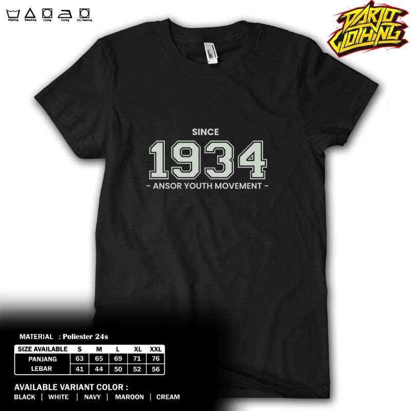 KAOS ANSOR | KAOS 1934 | KAOS NAHDLATUL ULAMA