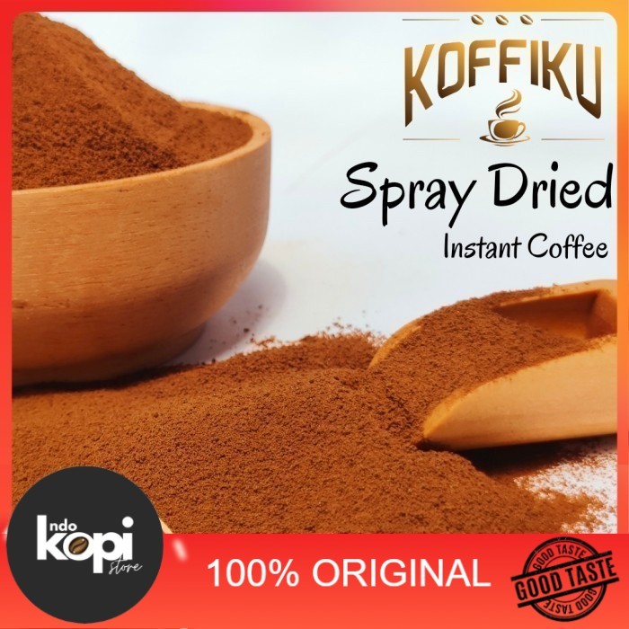 

KOFFIKU Kopi Hitam Instan Arabika Gold Tanpa Ampas [Bulky] Spray Dried Instant Black Coffee 1000 gram Indokopistore