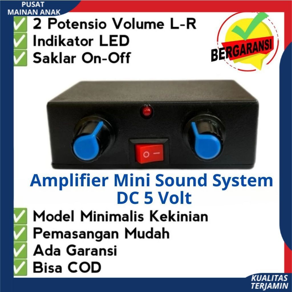 PMA Power Ampli Mini 5volt 2 Channel Free usb free aux jernih bas mantap Amplifier Miniatur Sound Sy