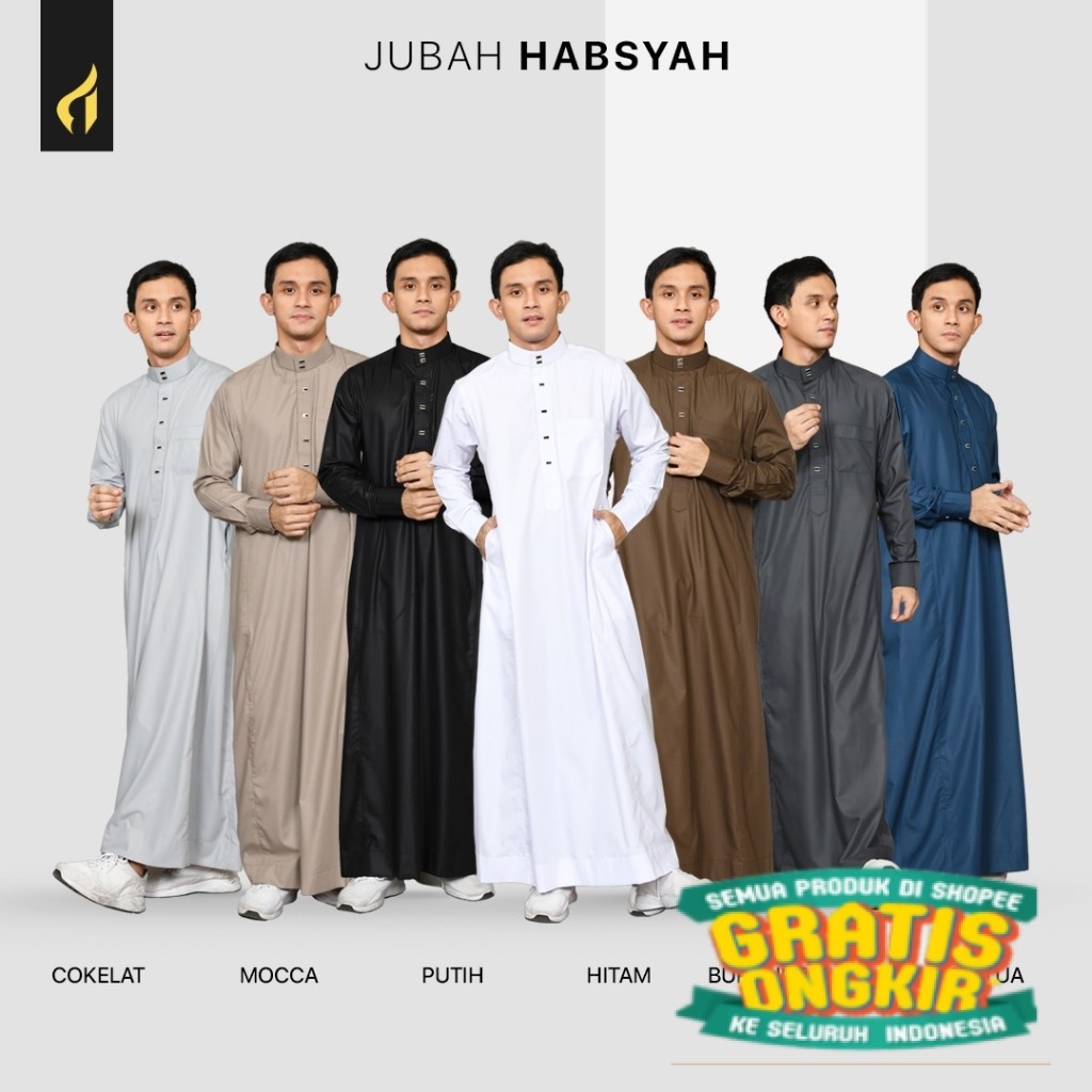 Al waleed moslem Jubah Pria Premium/ Hijau sage lumut army ijo