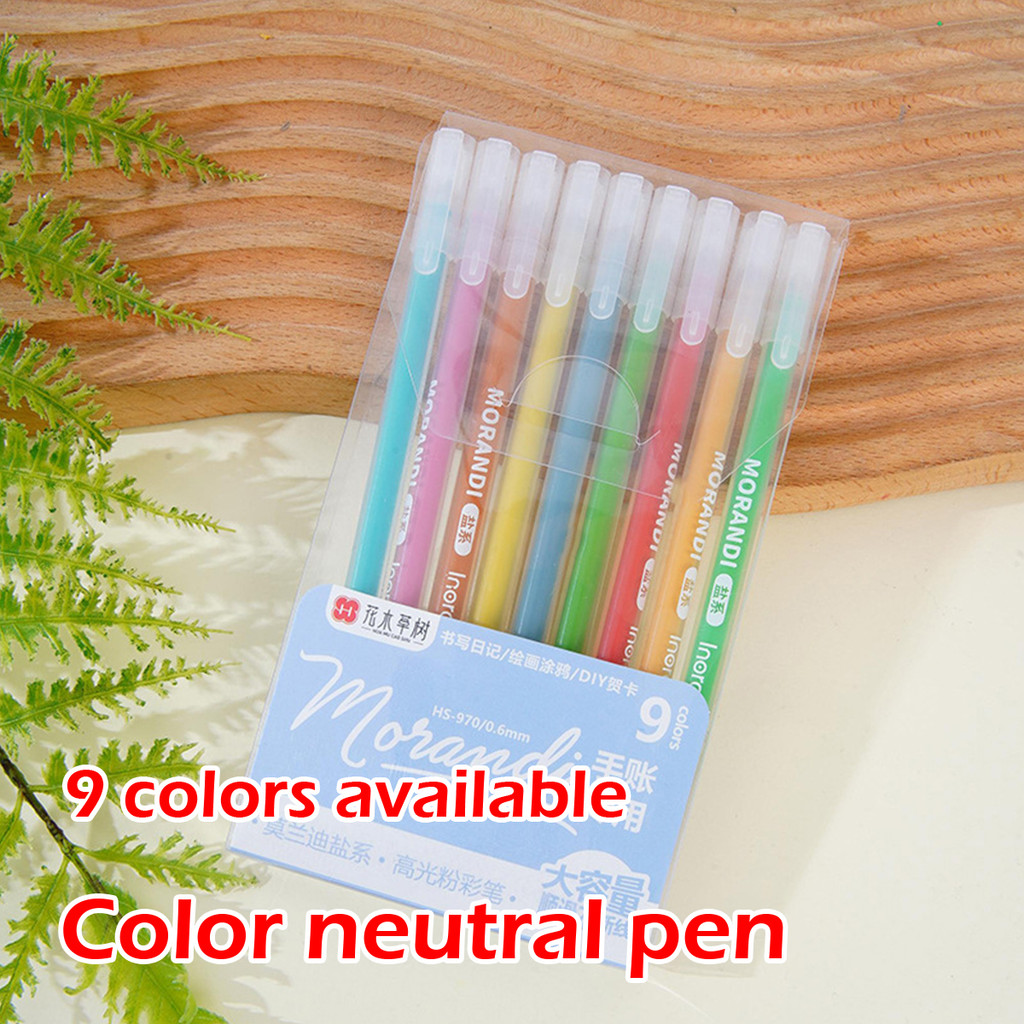 

9 warna colour pen 0.5mm marker pen pulpen warna warni 1 set Set spidol warna Morandi Perlengkapan siswa