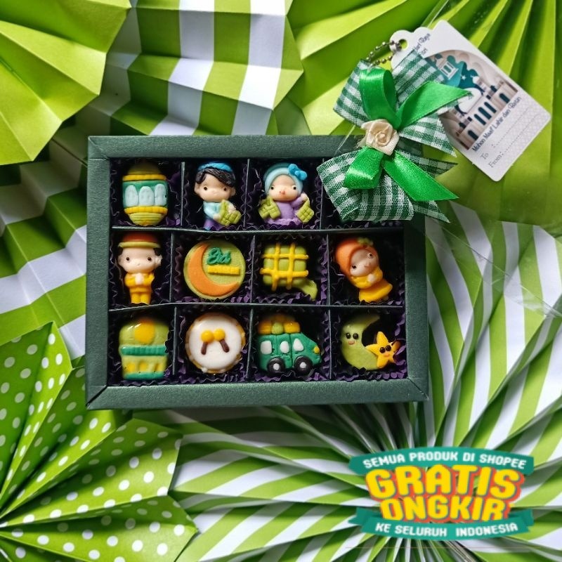 

S12 kado coklat idul Fitri 1445h isi parcel hampers hadiah lebaran/ New kado