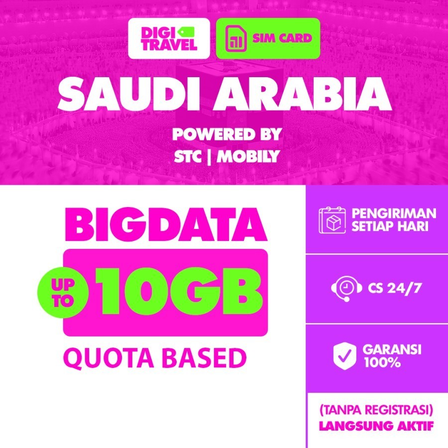Sim Card Saudi Arabia Quota | Simcard Internet Umroh | DIGITRAVEL Simcard Internet Roaming Saudi Ara