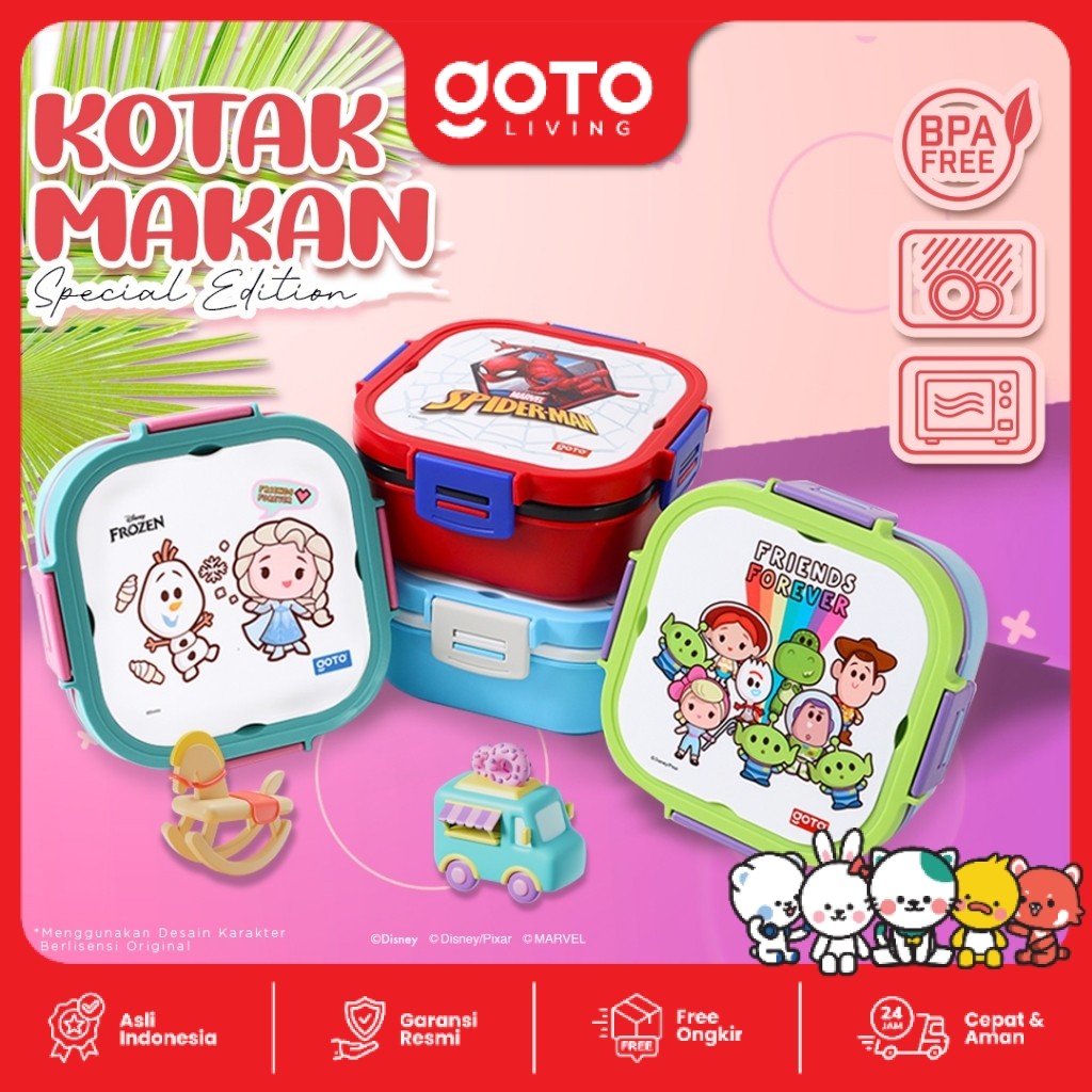Goto Celosia X Disney Lunch Box Kotak Bekal Tempat Makan Anak Sekolah