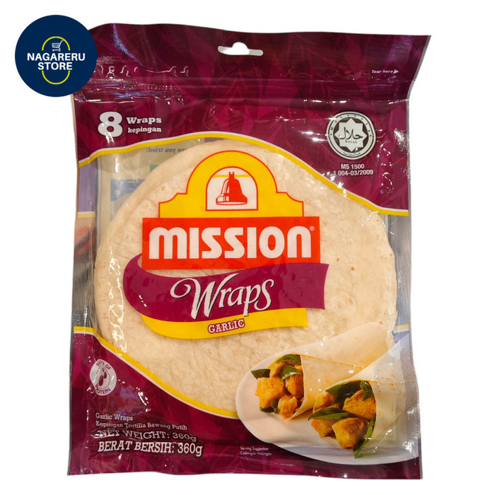 

Mission wraps garlic 360gr