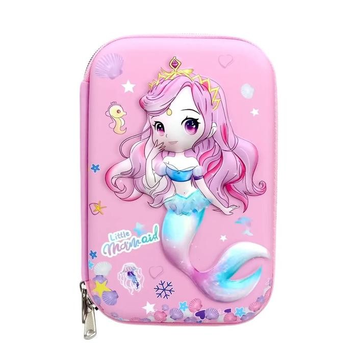 

[New]Promo KOTAK PENSIL BESAR TIMBUL EMBOS EVA 3D WATERPROOF TEMPAT PENSIL Stationery - UNIQ BIG PINK