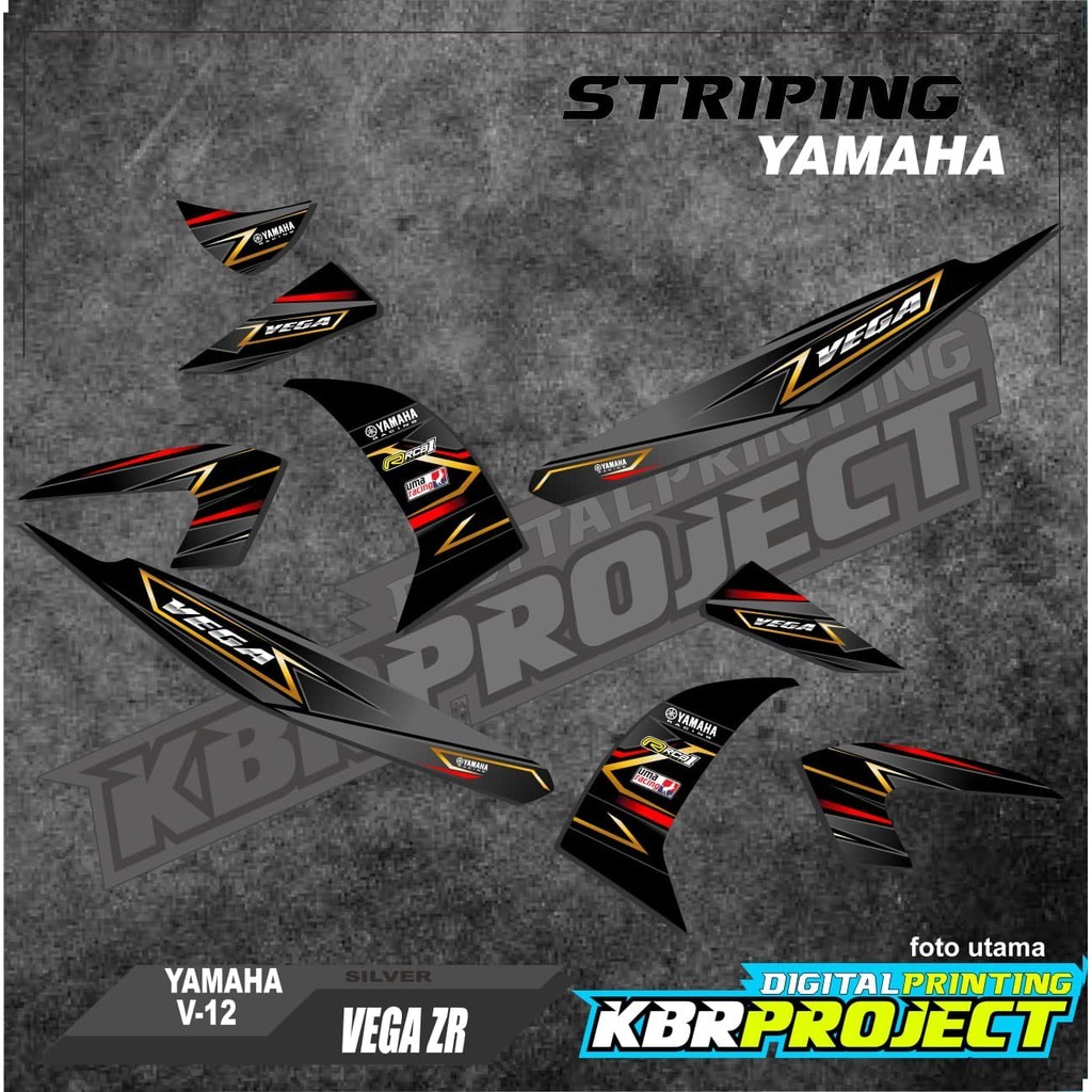 Striping Sticker Yamaha Vega Zr Motif Racing