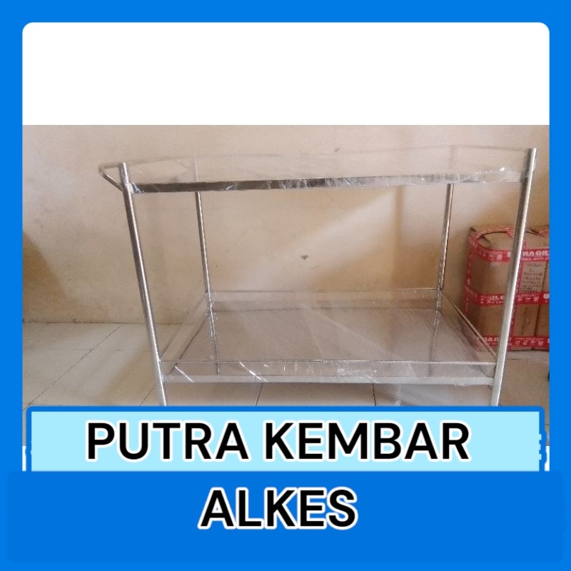 Trolley instrument 2 susun stainless steel