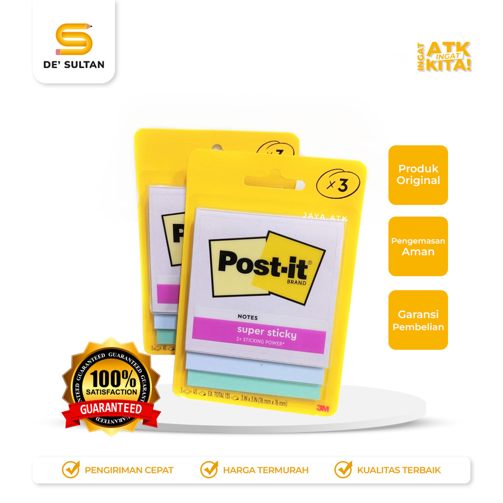 

POST IT 3M STICKY NOTE NO. 3321-3SSJP (1SET)