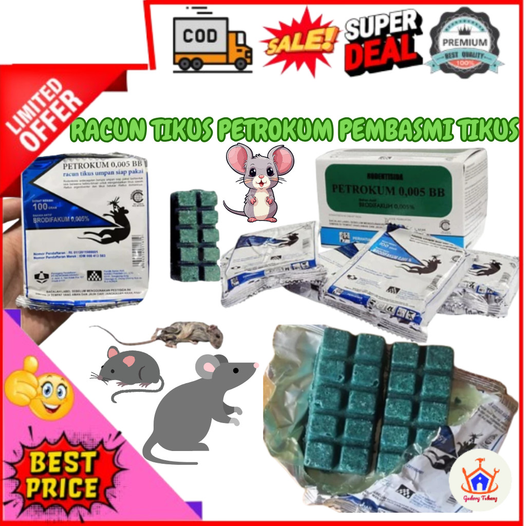 Racun Tikus Petrokum Racun Tikus Ampuh Mati Di Tempat Racun Tikus Permen Pertokum Asli Mati Kering P
