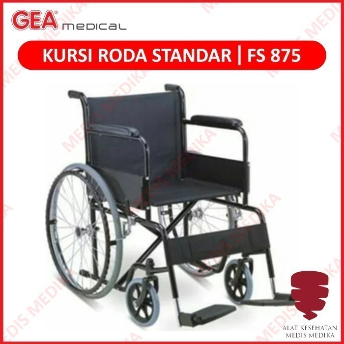 GEA Kursi Roda FS 875 Standard Wheel Chair FS875 Standart Ekonomis Medis