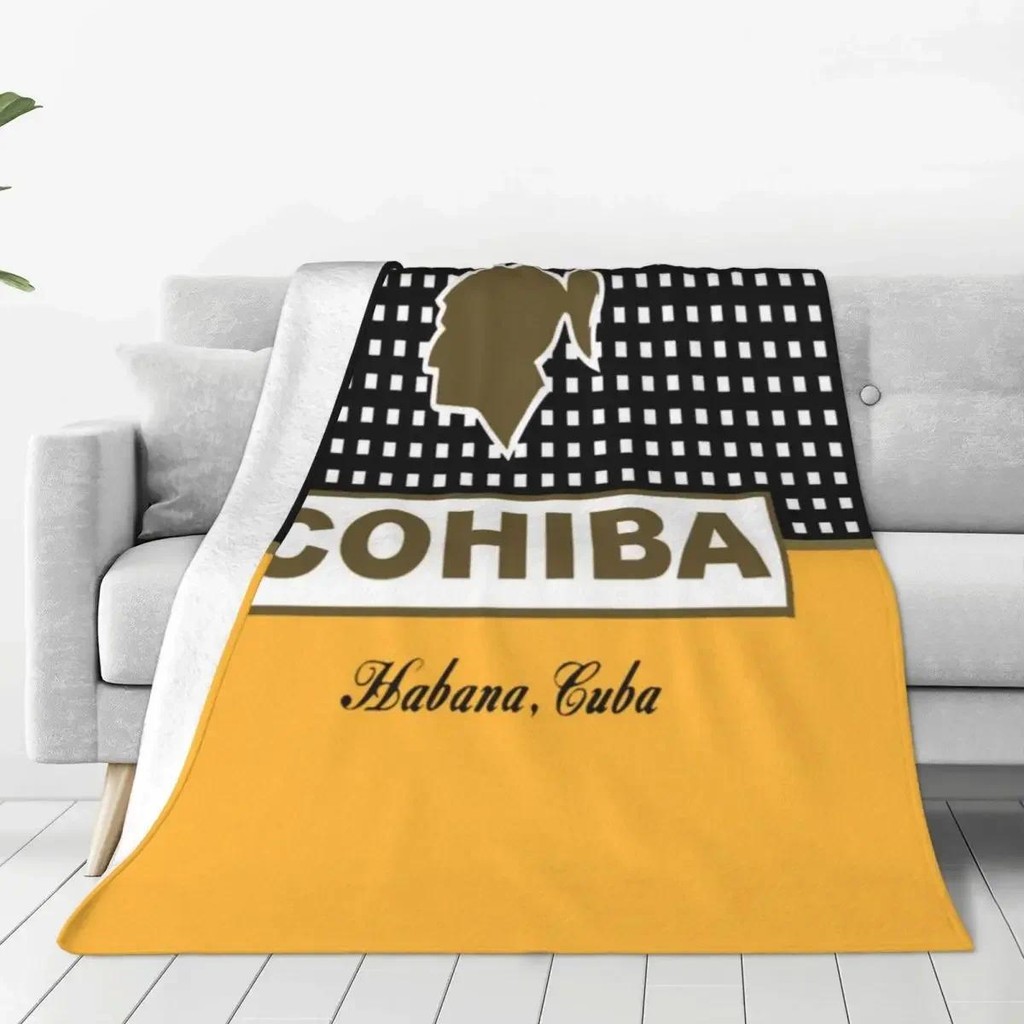Cuban Cohiba Habana Soft Warm Blanket Yellow Airplane Travel Throw Blanket Winter Novelty  Flannel B