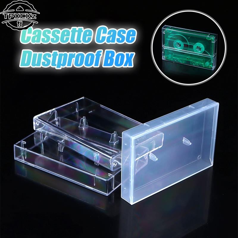 1pc Recording Blank Cassette Case Audio Storage Box Transparent Dustproof Box Plastic Cassette Box C