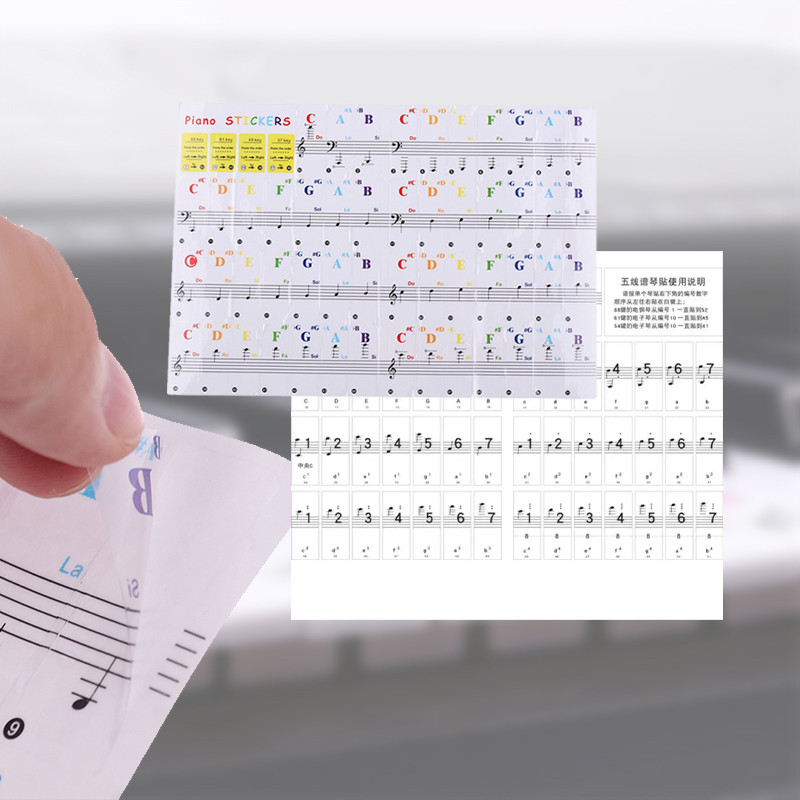 Keyboard Piano/Sticker Piano Keyboard/Label Piano/Piano Key Sticker Reuseable