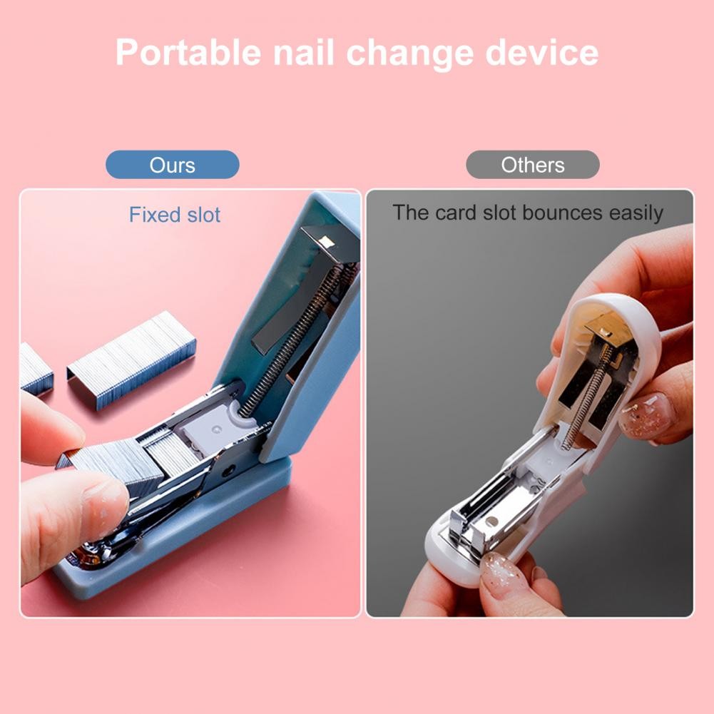 

1 Set Excellent Stapler Compact Bind Sturdy Construction Office Astronaut Handheld Stapler