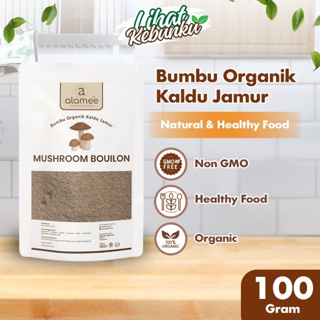 

ALAMEE Bubuk Kaldu Jamur NON MSG Bumbu Dapur Organik Praktis Mushroom Powder 100gr LIHAT KEBUNKU