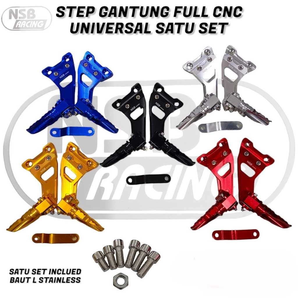 STEP GANTUNG satria fu FOOTSTEP ROBOT PIJAKAN KAKI BELAKANG FULL CNC SATRIA FU // STEP GANTUNG BUAT 