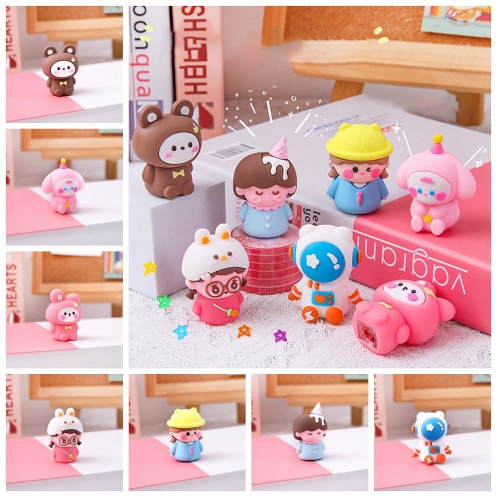 

Silicone Animals Pencil Sharpener Kawaii Novelty Soft Mini Portable Creative Cartoon Durable Wear-resisting Kids Gift