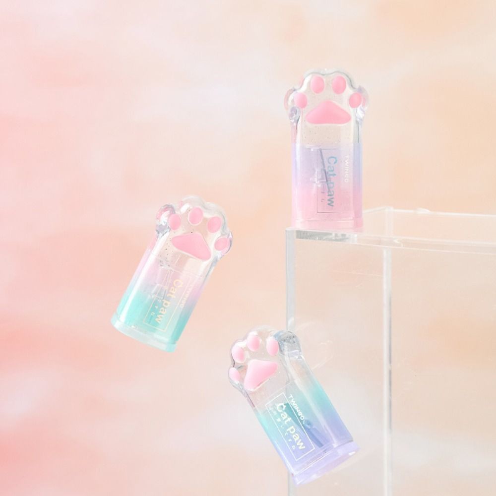 

Cute Cat Claw Pencil Sharpener Portable Gradient Color Stationery Supplies Back To School Creative School Supplies