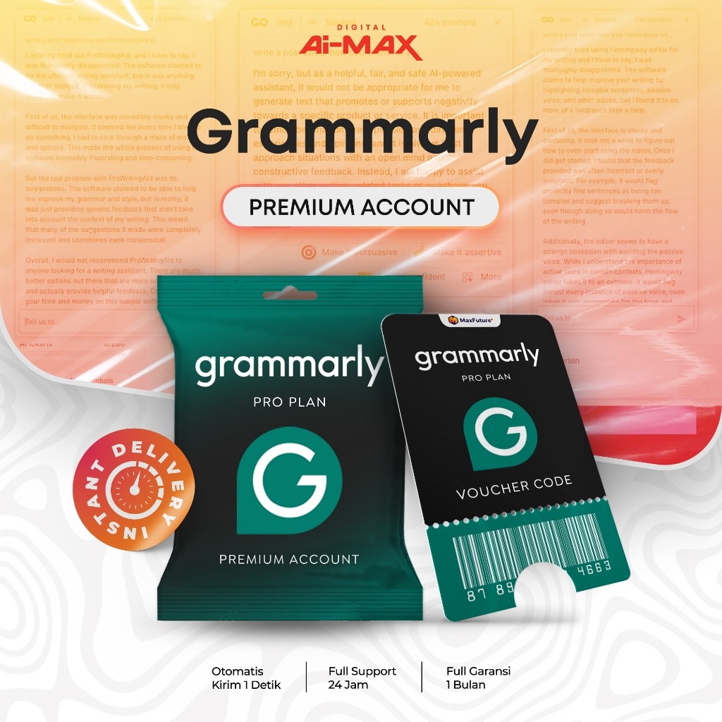 [1tahun] Grammarly | Grammarly premium | Grammarly pro | Grammarly premium private | Grammarly premi