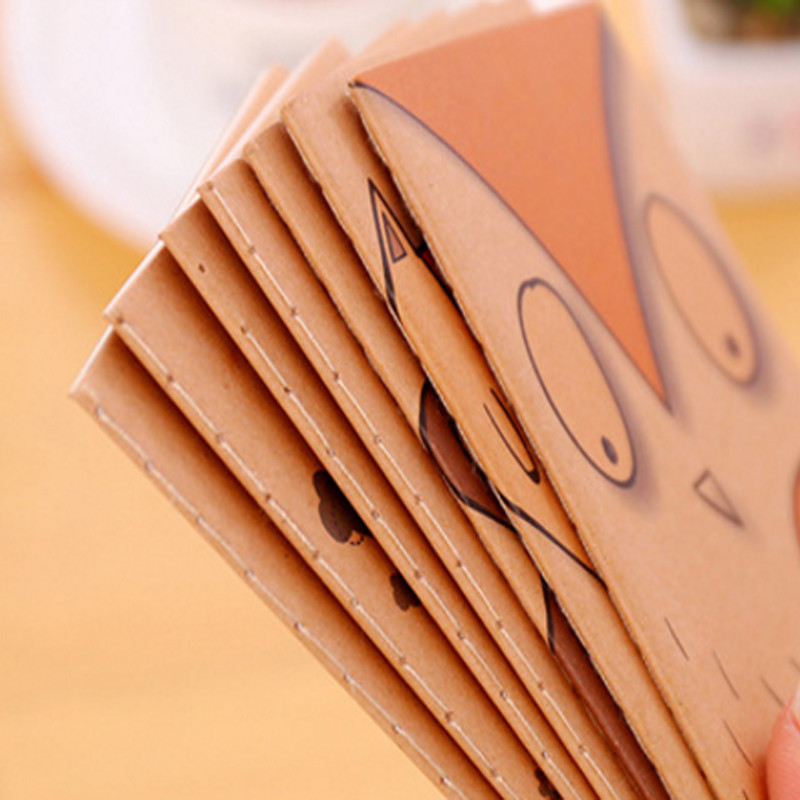 

1pcs/lot Stationery School Office Stationery kawaii Kraft Paper Retro 64K Mini Diary Blank Inner Notebook Sketchbook