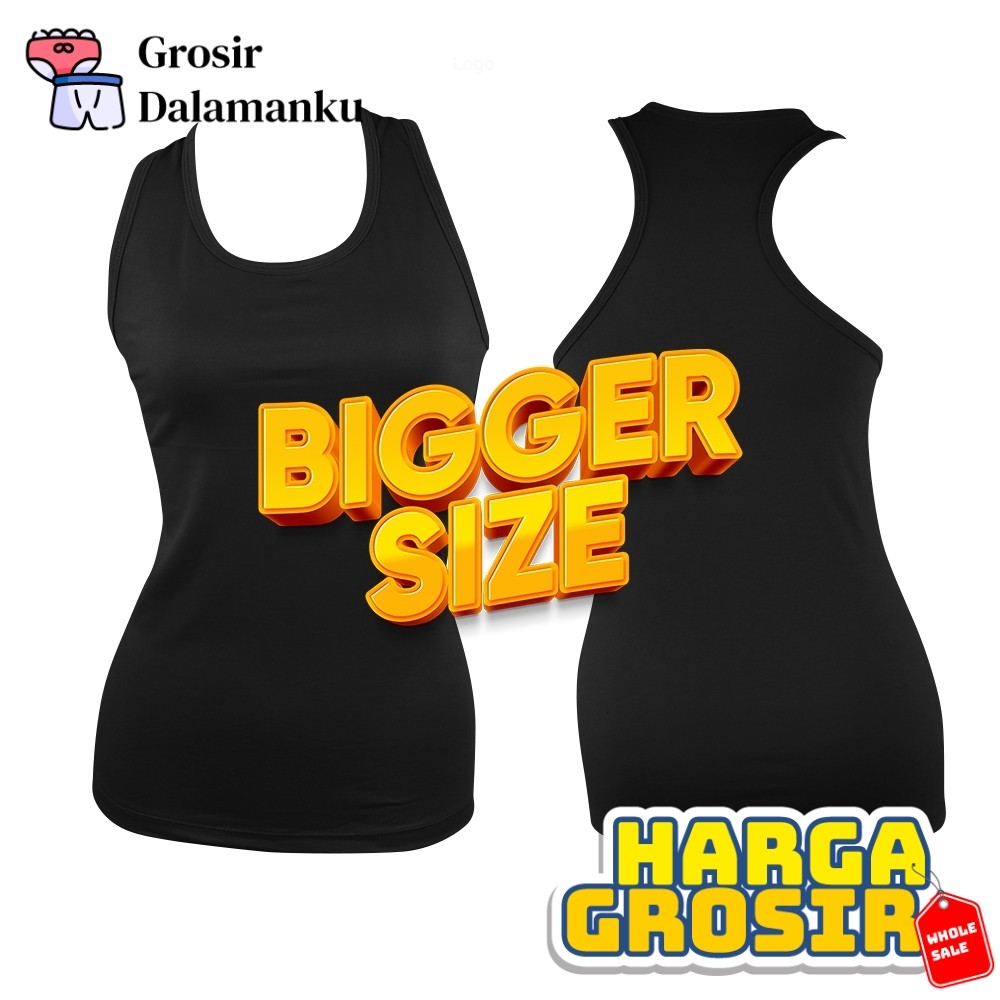 (Grosir) Grape Atasan Kaos Tanktop Pakaian Dalam Wanita Tank Top Kamisol Big Size Ukuran Besar Camis