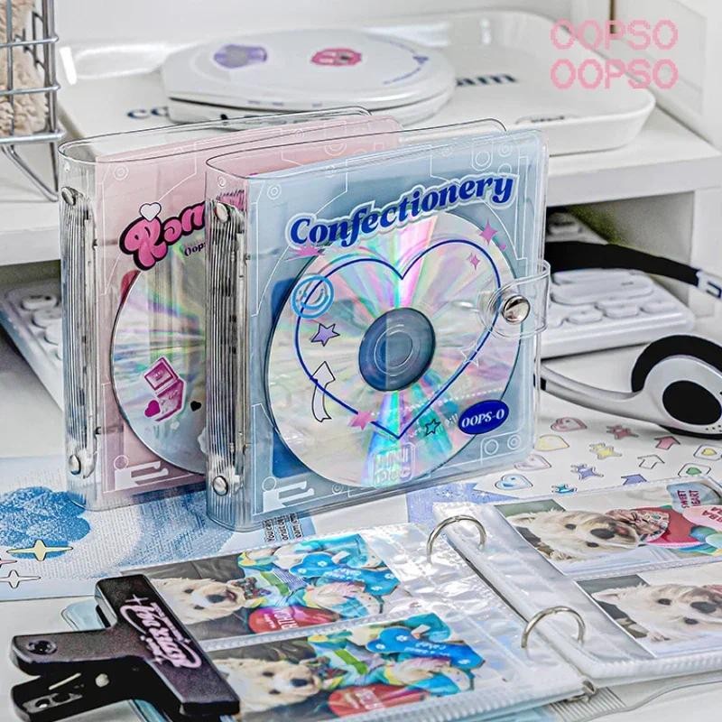 

Retro CD Kpop Photocards Collect Book Binder A7 Notebook Cover Diary Agenda Planner Stationery Photo Album Set