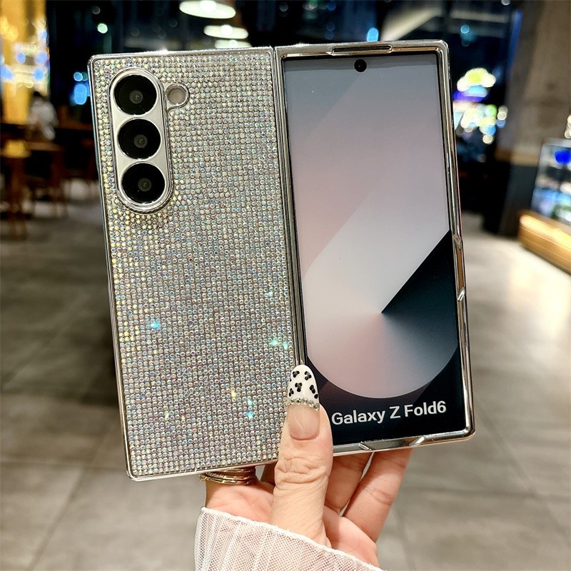 Samsung Z lipat 6 kasus ponsel layar lipat Z lipat 4 5 kasus pelindung ponsel mewah penuh berlian ga