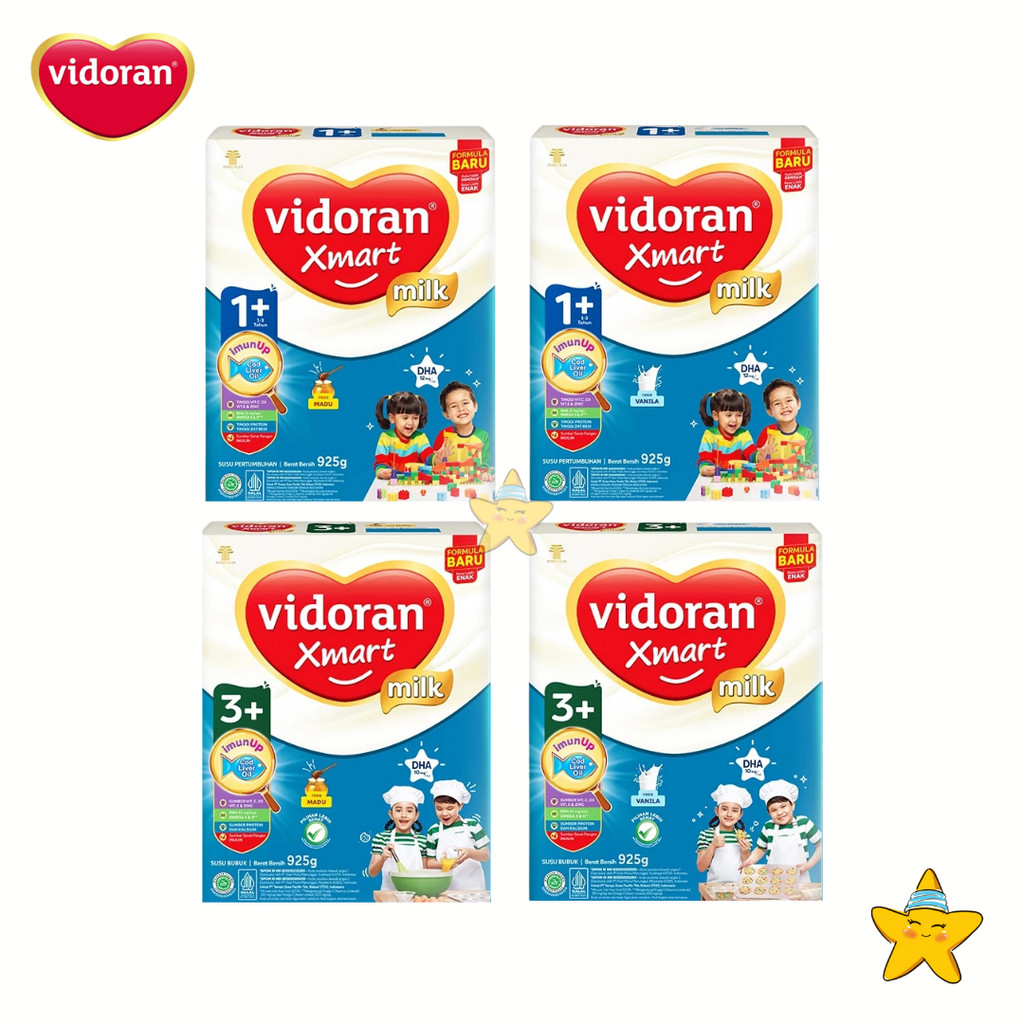 

HBK Vidoran Xmart All Variant 925Gr Susu Formula Pertumbuhan Anak 1-3 Tahun Rasa Vanila Madu