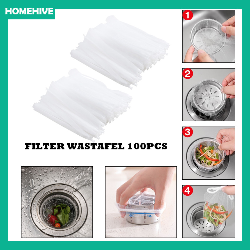 100PCS Saringan Jala Wastafel /Kain Jaring Halus / Kain Jaring Jala Saringan Air Wastafel Dapur Mamp