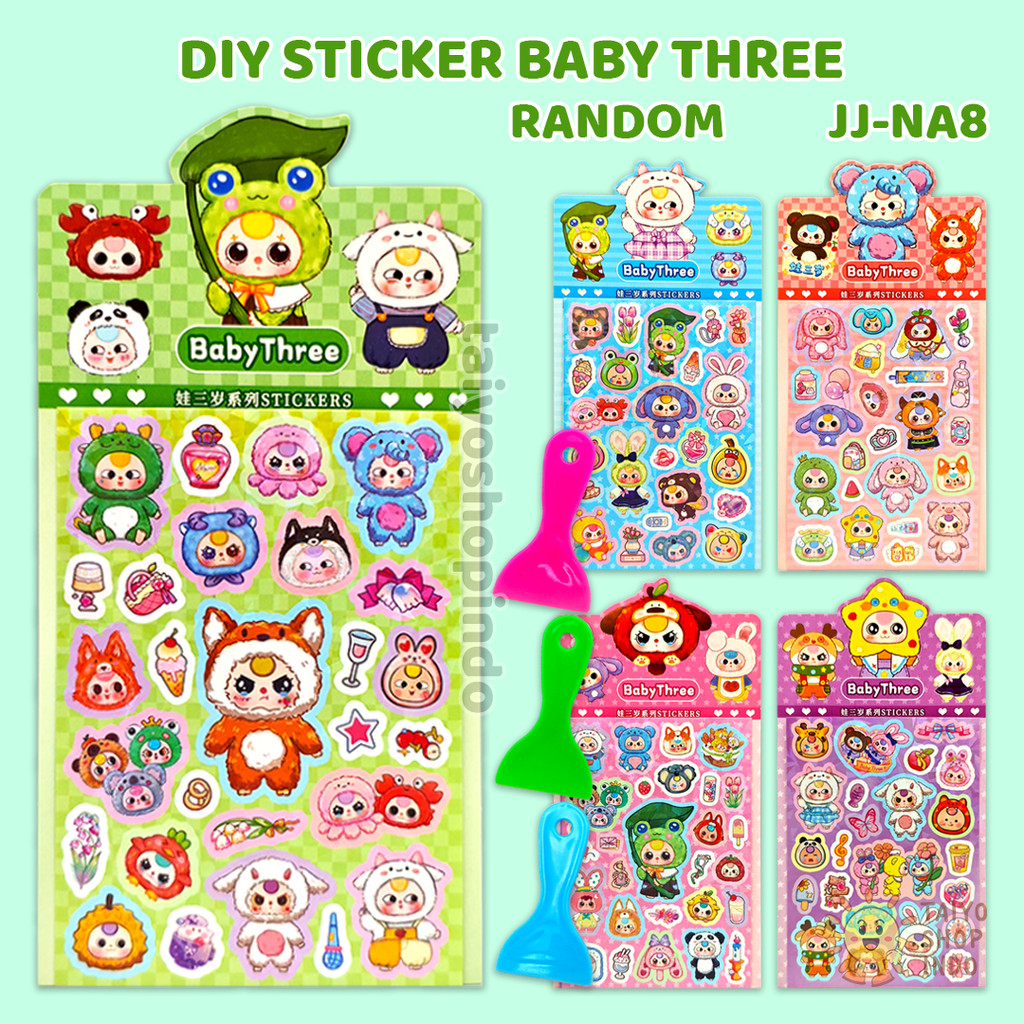 

TAIYO DIY Sticker Baby Three Hologram Karakter Stiker Tempel Dekorasi Hiasan Aksesoris Mainan Anak