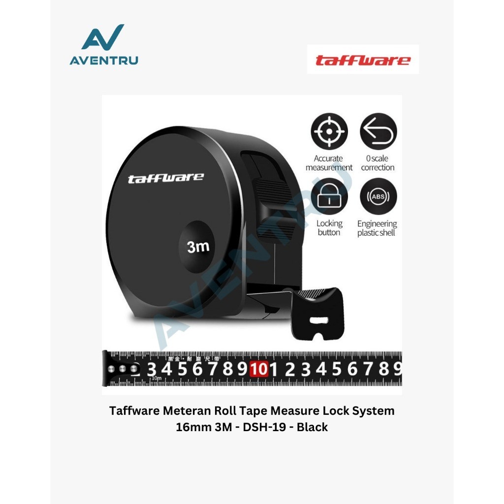 Taffware Meteran Roll Tape Measure Lock System 3 / 5 / 10 Meter / M 3M 5M 10M 3Meter 5Meter 10Meter