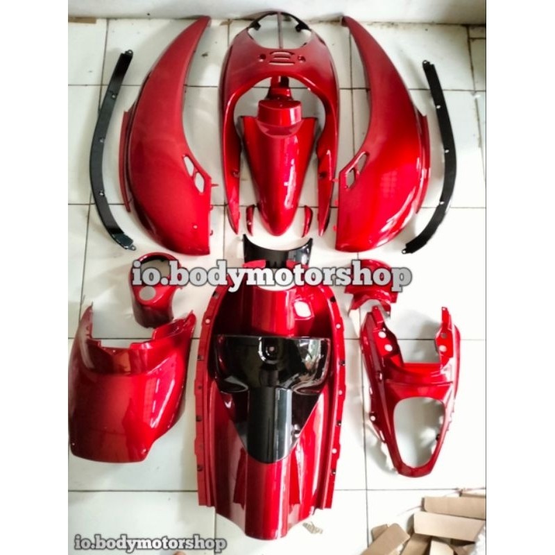 full body halus Scoopy karbu warna merah candy hitam 2008-2012