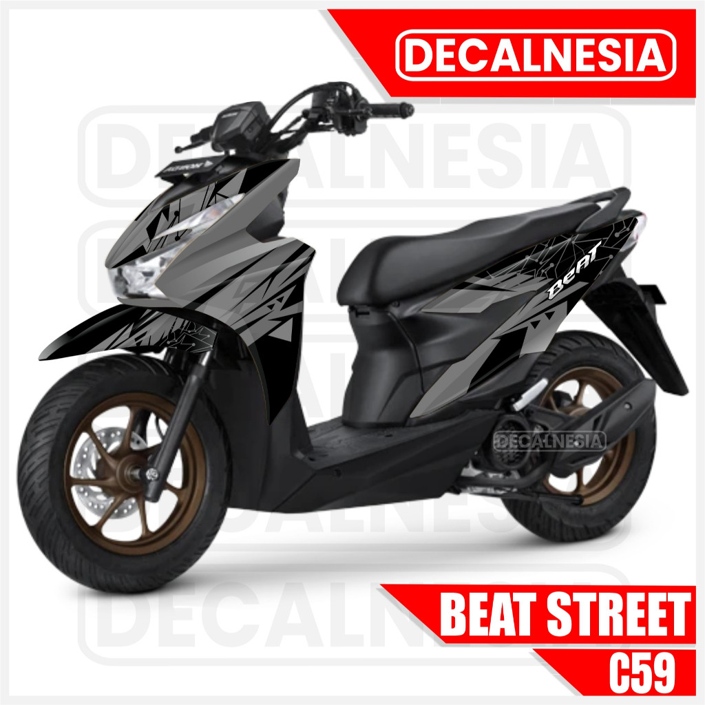 Stiker Motor Beat Street 2024 2025 New Full Body Decal Variasi Sticker Racing Modifikasi Road Race C
