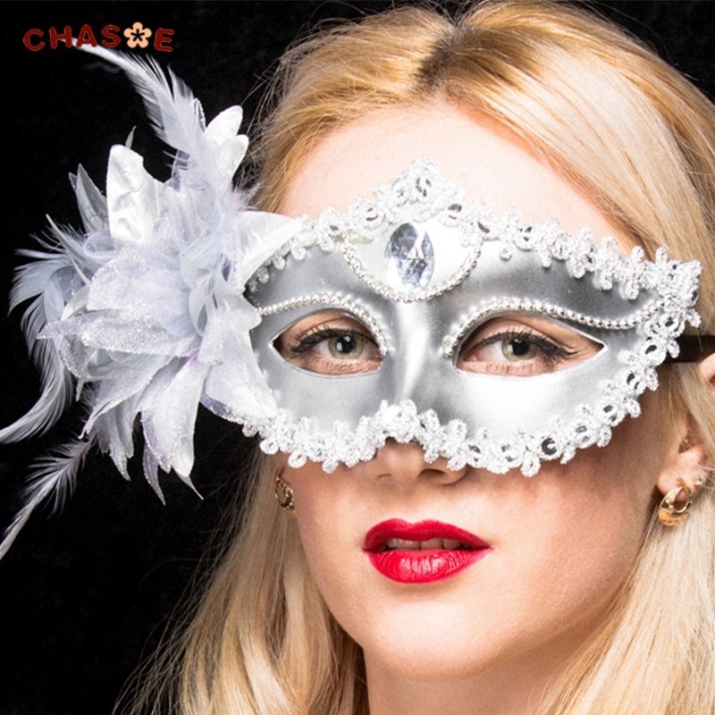 Topeng Tari Pesta Ulang Tahun Topeng-Putri Setengah Wajah Topeng Dekorasi Topeng