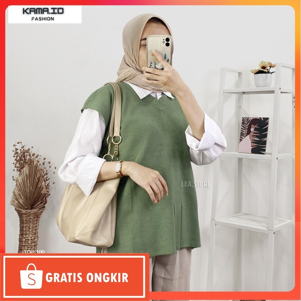 OuterWear / MITA VEST KNIT / ROMPI RAJUT WANITA / LEA STORE