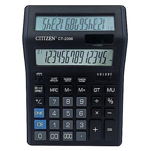 

Kalkulator Citizen CT-2000 2 Layar 14 Digit Calculator CT2000 14digit GROSIR-KOMPUTER