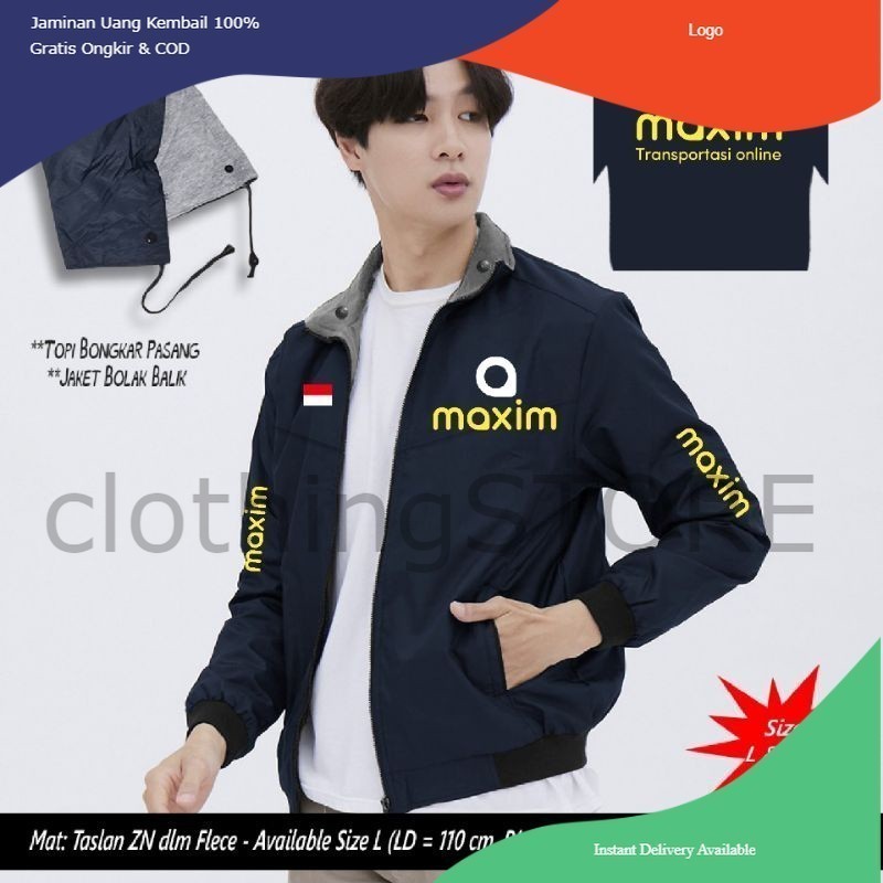 JAKET MAXIM TERBARU MURAH KEREN/JAKET DRIVER MAXIM/JAKET PRIA