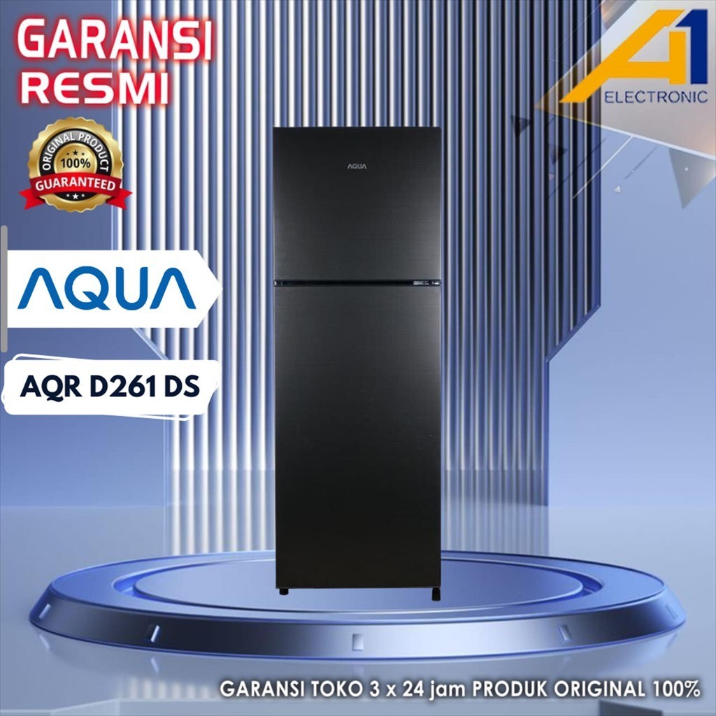 AQUA KULKAS AQRD261 / AQR-D261 DS / AQR D261 DS ,  2 PINTU 203L