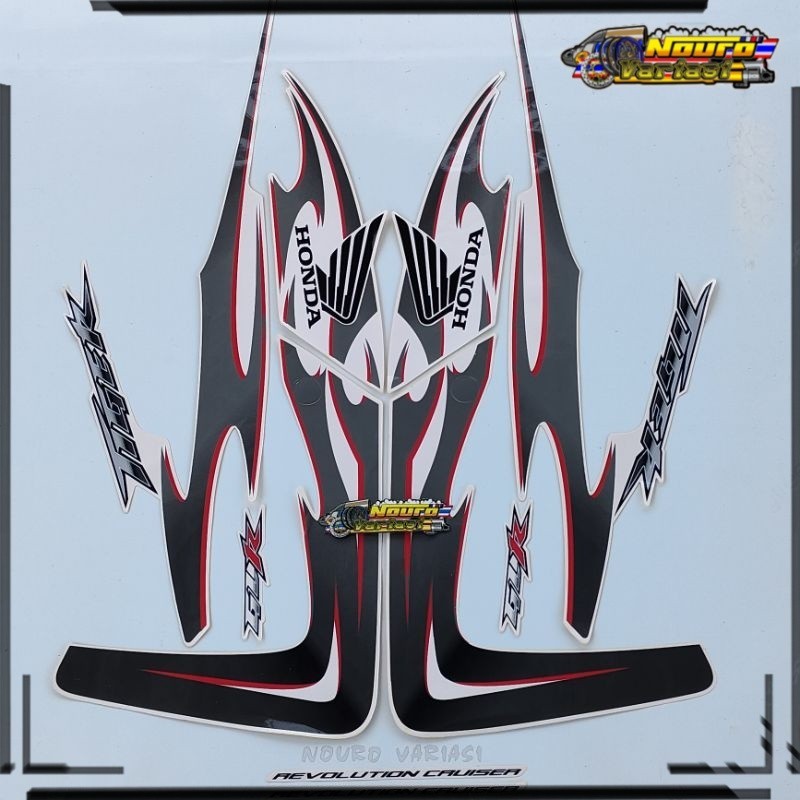 Aksesoris COD striping honda tiger 2007 2008 tiger kapal putih  standar