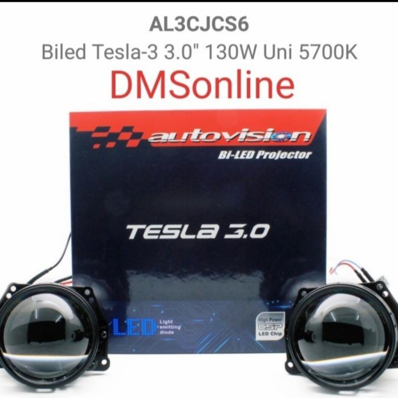 Led Projector Biled Tesla 3" 130W Autovision Mobil Universal Retrofit