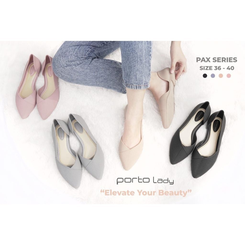 Sandal Sepatu Wanita Jelly Karet Flat Porto Lady Style PAX 36-40