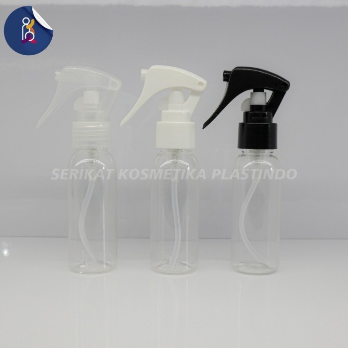 BOTOL SPRAY 60 ML NECK 24 CLEAR NECK 24 SPRAYER TRIGGER PUTIH HITAM CLEAR 60 ML