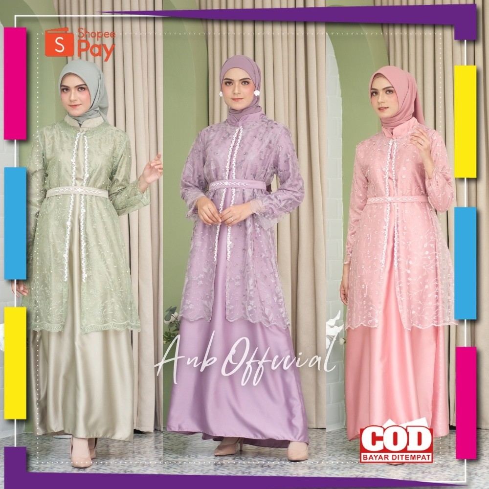 BAHAN ADEM HALUS TEBAL // PALING MURAH - JUWITA DRESS WANITA MAUVE TARO 2 IN 1 LOOK//AULIA DRESS REA
