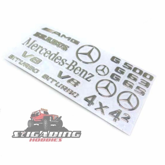 PART REMOTE CONTROL METAL LOOK PLAT LOGO EMBLEM RC 1/12 MARCEDES BENZ MN86KS MN86