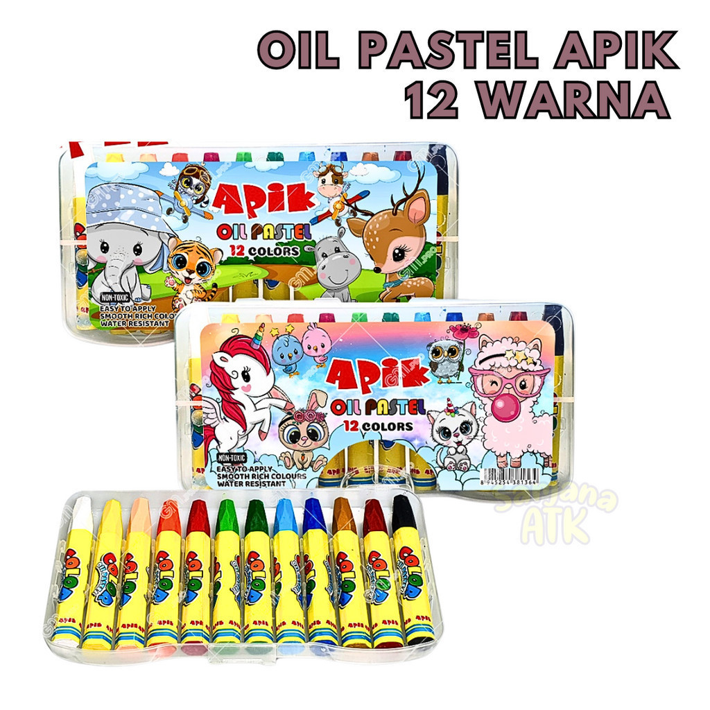 

Crayon / Krayon Alat Mewarnai APIK 12 Warna