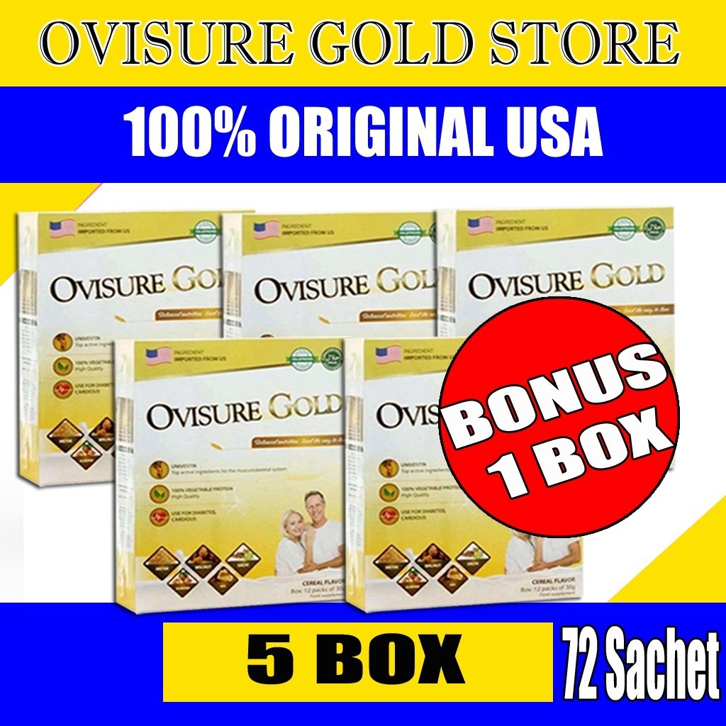 

5 BOX OVISURE GOLD MILK SUSU OBAT TULANG DAN SENDI YG SEHAT 100% DIMFOR USA
