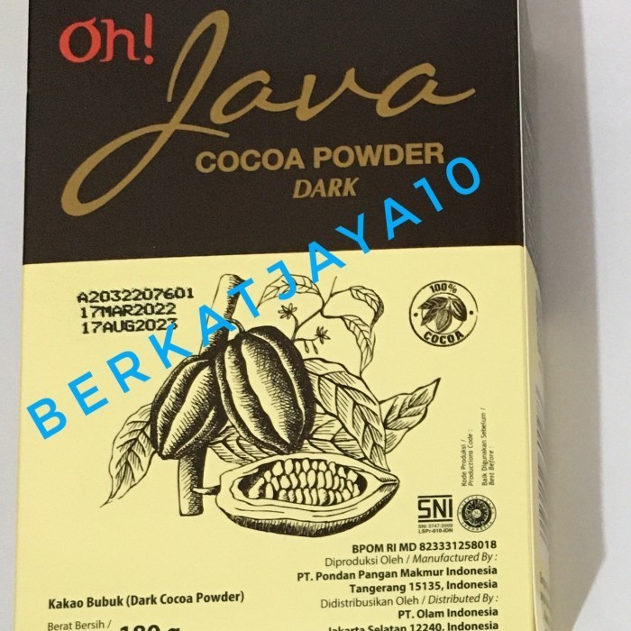 

Spesial Promo -sukron_86 BT Java Cocoa Dark Powder Bubuk Coklat 180 gr - dengan Dus