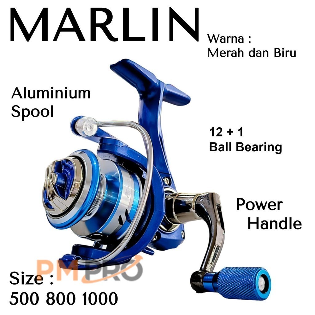 Pegasus Marlin 500 800 1000 2000 Reel Spinning One Way Power Handle 12+1 Ball Bearing Aluminium Spoo